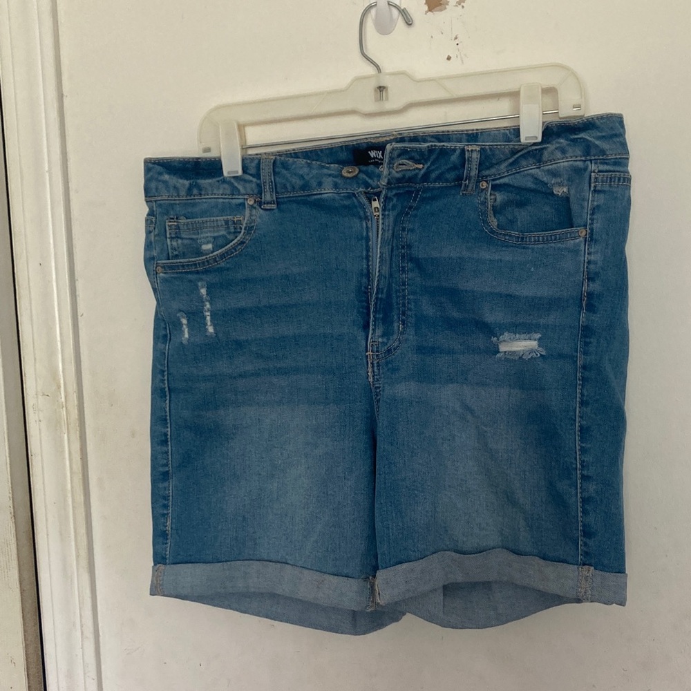 Wax Jean Light Blue Denim Shorts
